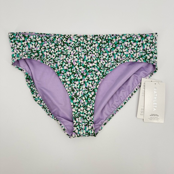 Athleta Bikini Set Triangle A-C Top Clean Full Bottom Camo Flora Gables XL - Picture 13 of 15